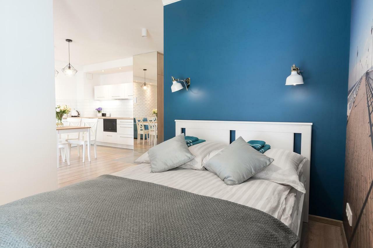 Blue Apartment In Vibrant Heart Of 格丁尼亚 外观 照片